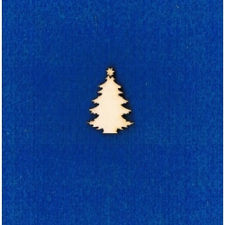 SKLEJKA #3mm Choinka 3x2cm  z gwiazdką mini